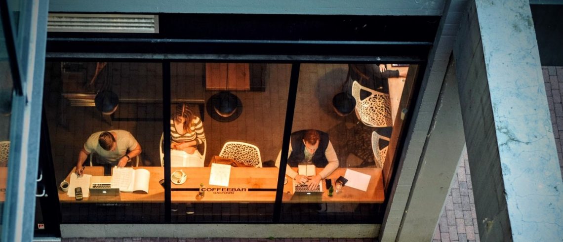 freelancing side gigs people working in a coffee shop 1