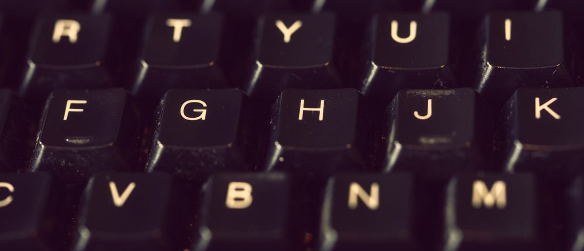 close up image of a black keyboard